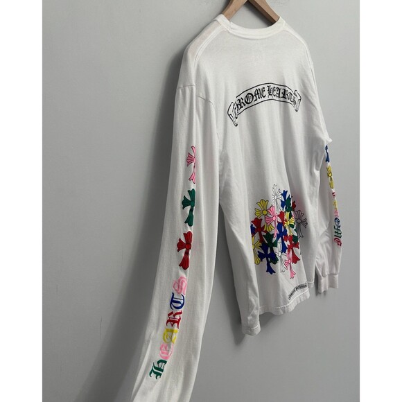 Chrome Hearts Multi-Color Cross Cemetery long-sleeve T-shirt in white Large - Picture 7 of 11